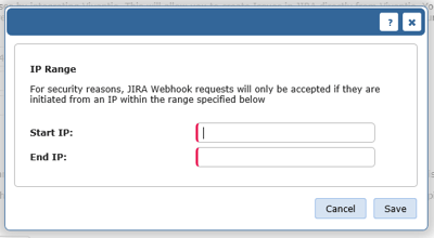 Jira IP range dialogue